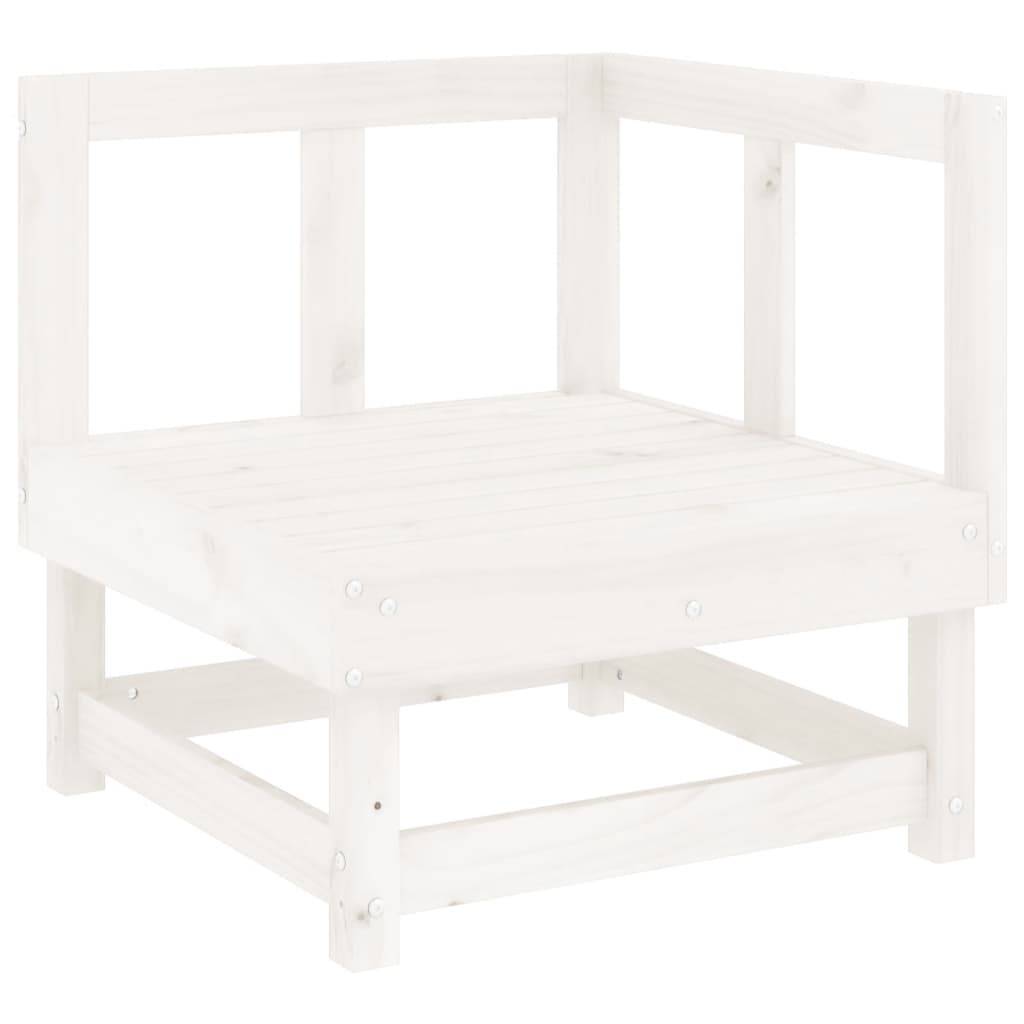 vidaXL 8-tlg. Garten-Lounge-Set Weiß Massivholz Kiefer