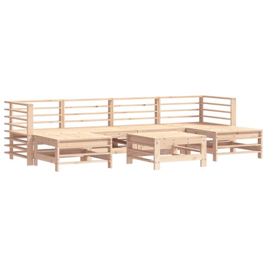 vidaXL 7-tlg. Garten-Lounge-Set Massivholz Kiefer