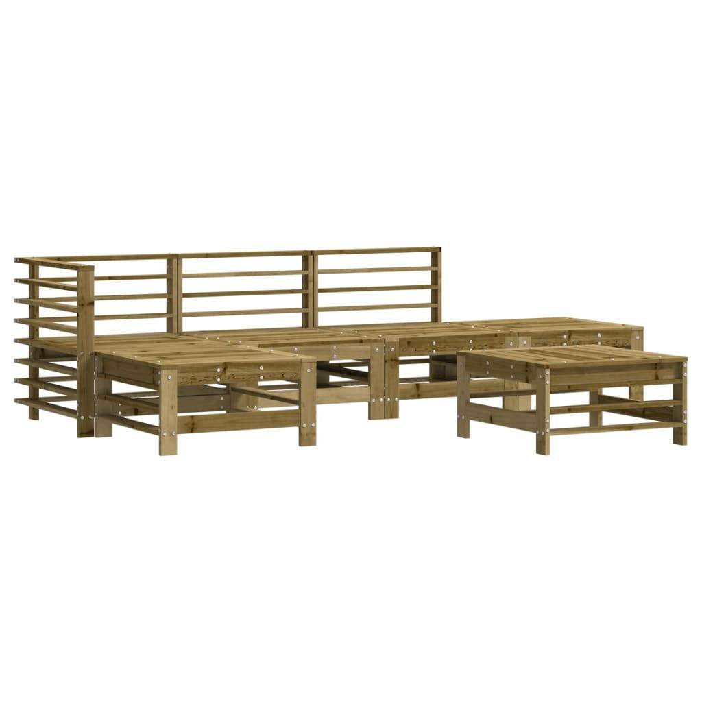 vidaXL 6-tlg. Garten-Lounge-Set Imprägniertes Kiefernholz