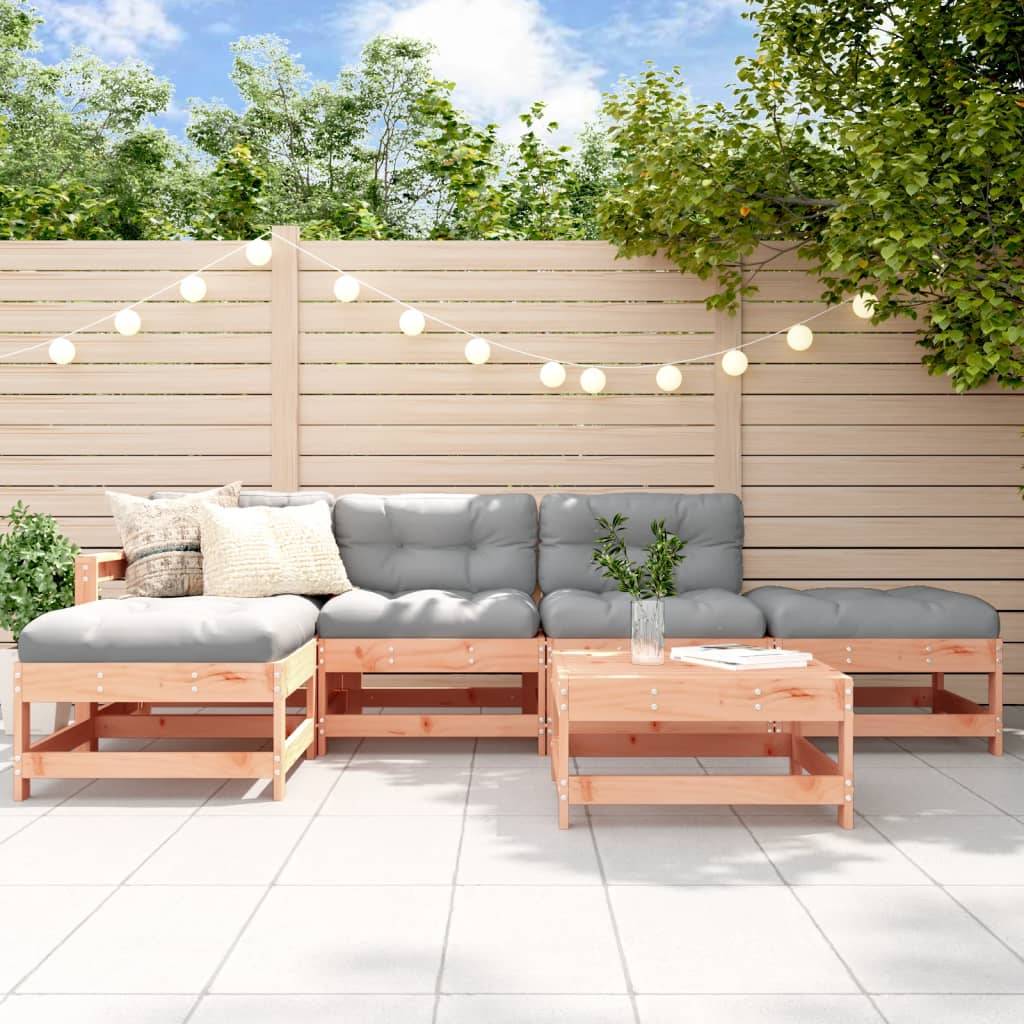 vidaXL 6-tlg. Garten-Lounge-Set Massivholz Douglasie
