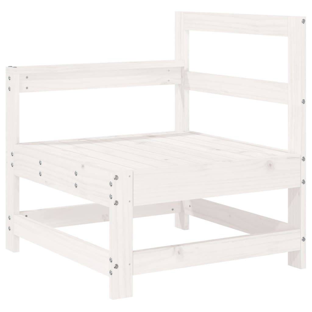 vidaXL 5-tlg. Garten-Sofagarnitur Weiß Massivholz Kiefer