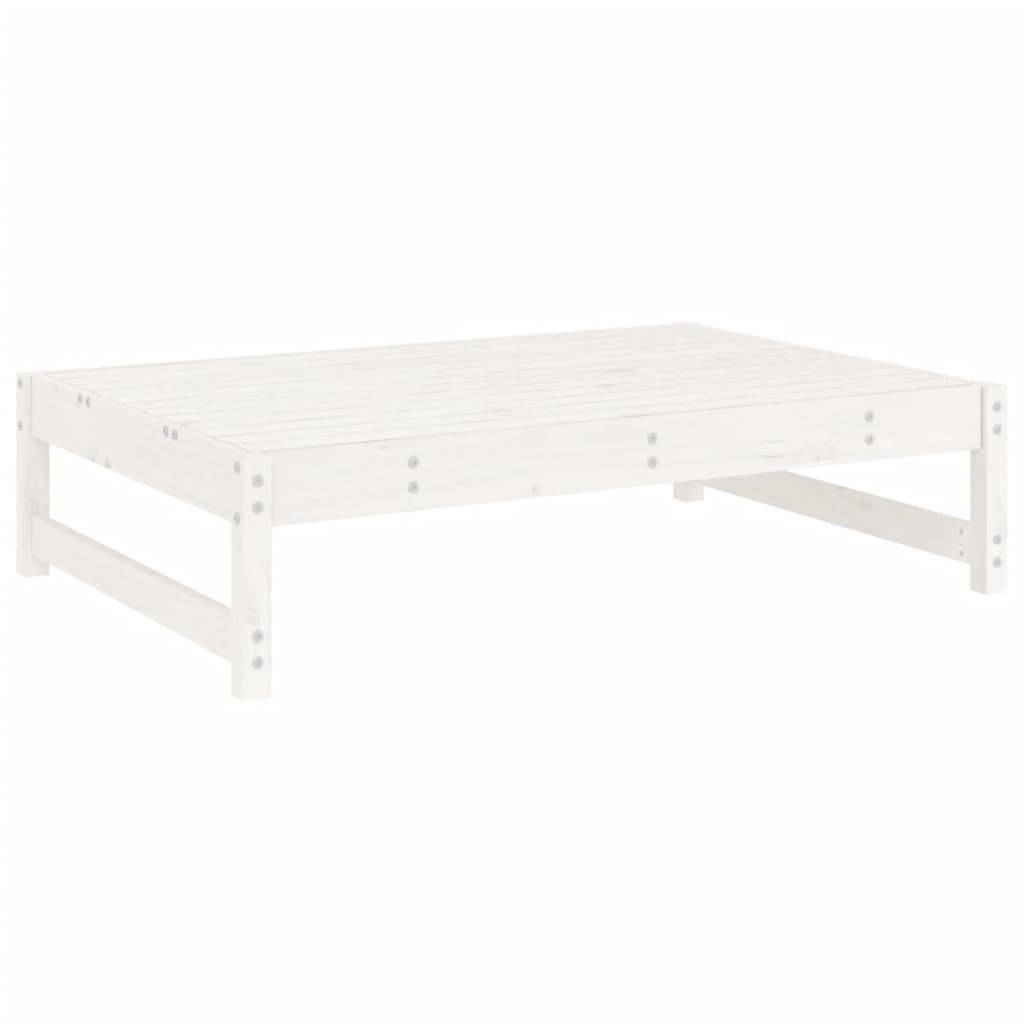 vidaXL 4-tlg. Garten-Lounge-Set Weiß Massivholz Kiefer