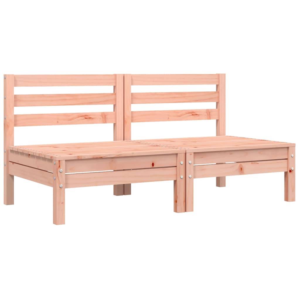 vidaXL Gartensofa ohne Armlehnen mit Kissen 2Stk. Massivholz Douglasie