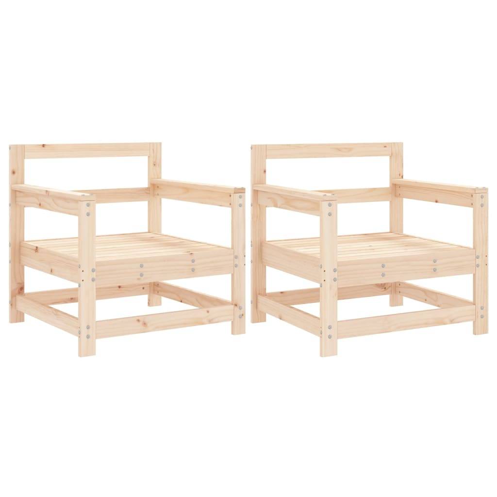vidaXL Gartenstühle 2 Stk. Massivholz Kiefer