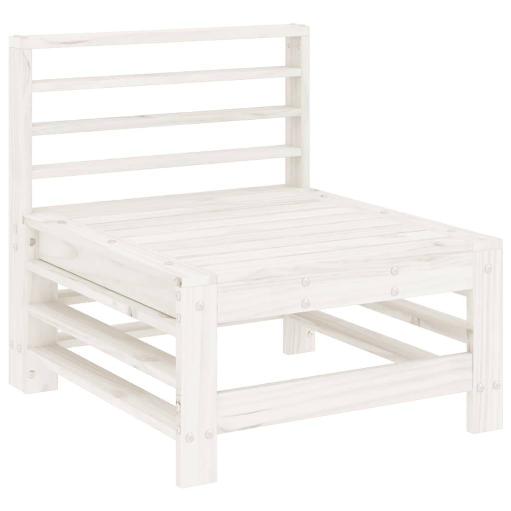 vidaXL 6-tlg. Garten-Lounge-Set Weiß Massivholz Kiefer