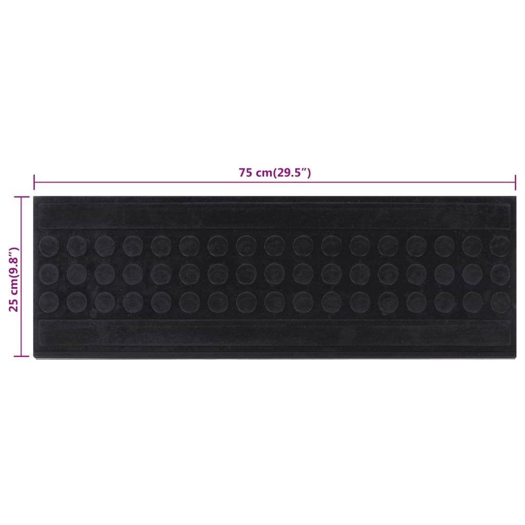 vidaXL Stufenmatten 5 Stk. 25x75 cm Gummi
