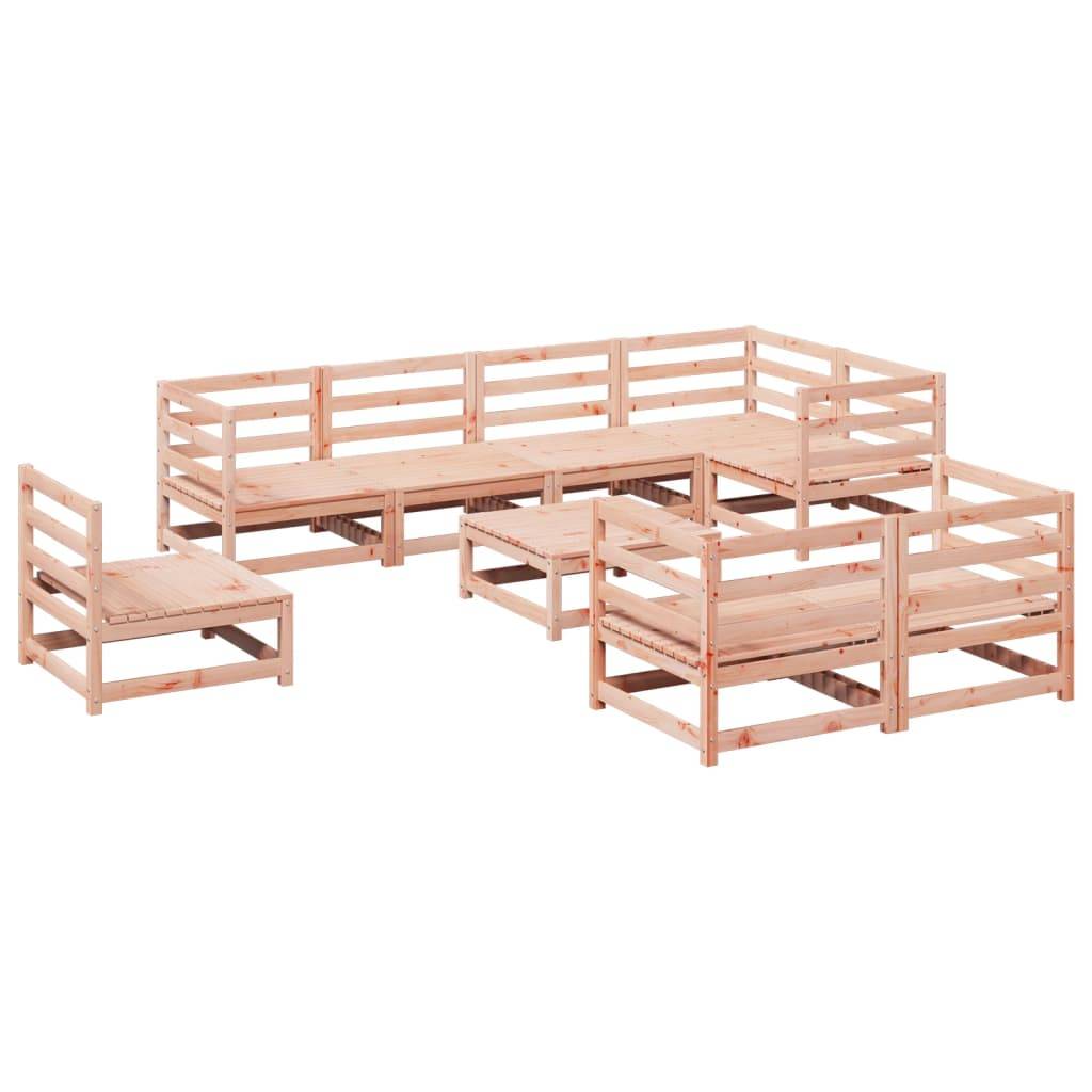 vidaXL 9-tlg. Garten-Sofagarnitur Massivholz Douglasie