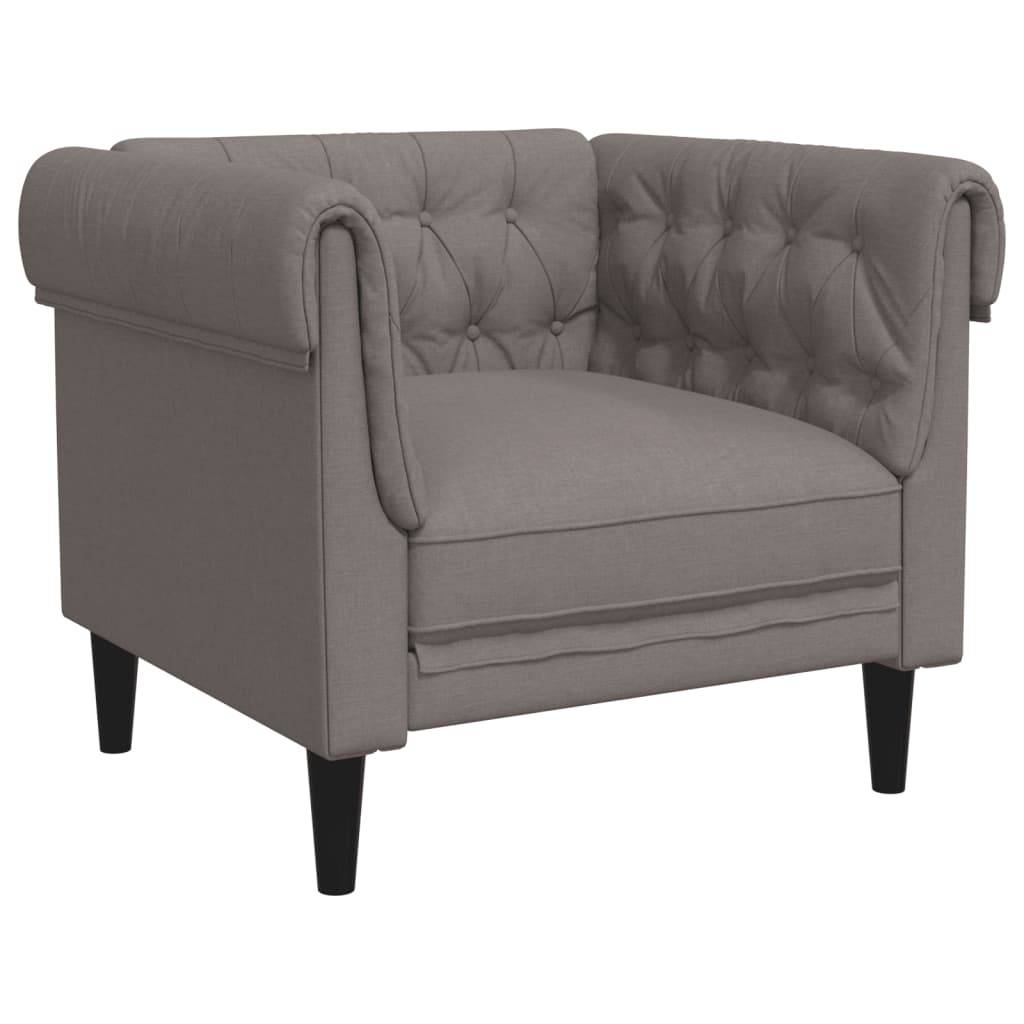 vidaXL 3-tlg. Sofagarnitur Taupe Stoff