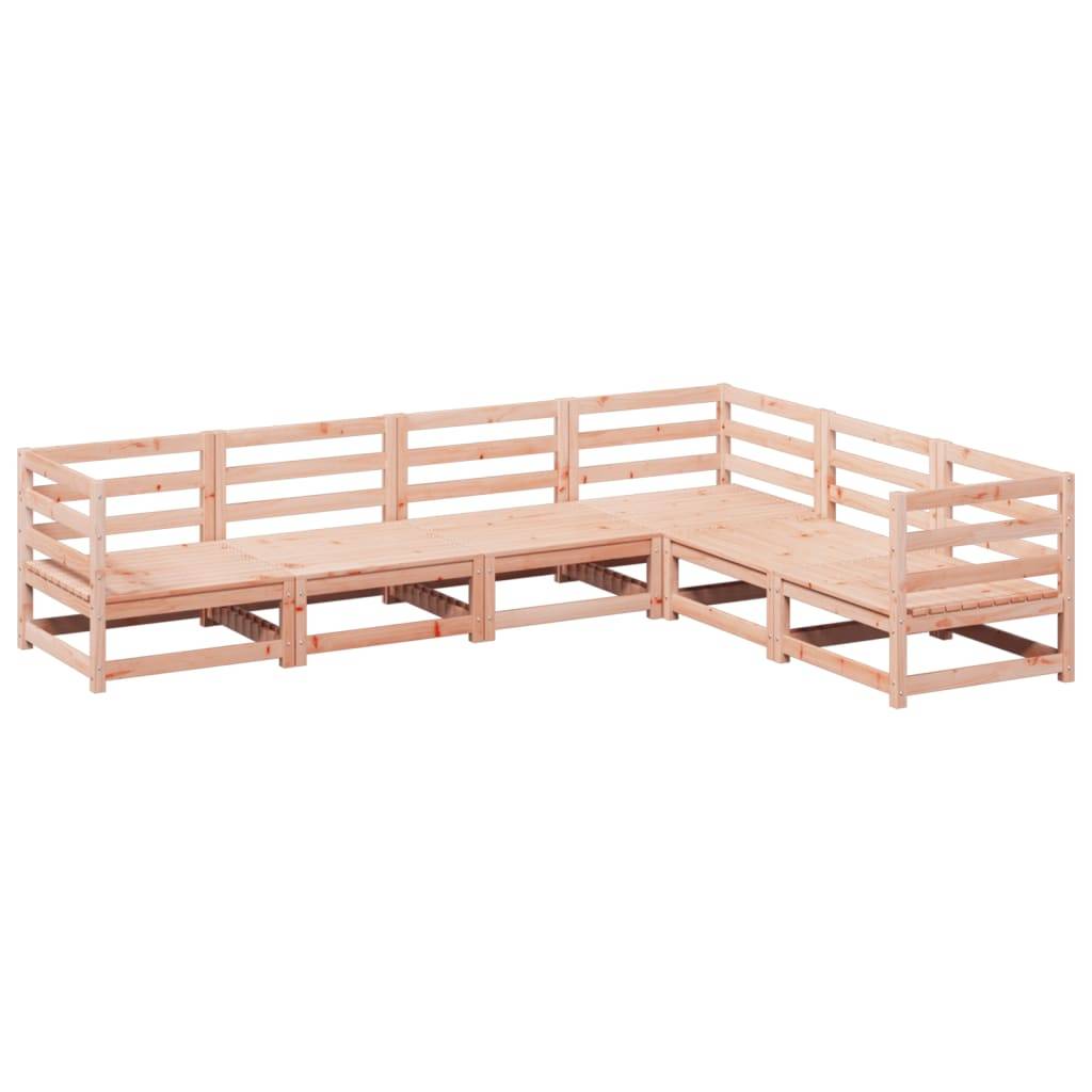 vidaXL 6-tlg. Garten-Sofagarnitur Massivholz Douglasie