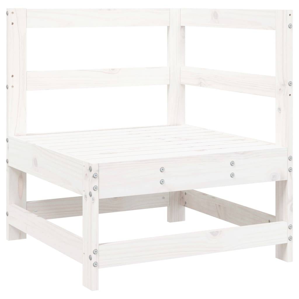 vidaXL 8-tlg. Garten-Sofagarnitur Weiß Massivholz Kiefer
