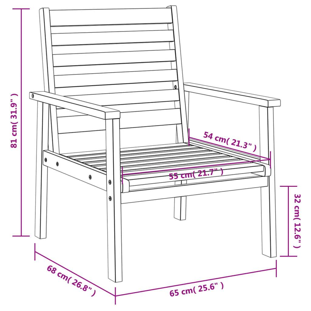 vidaXL 5-tlg. Garten-Lounge-Set Massivholz Akazie