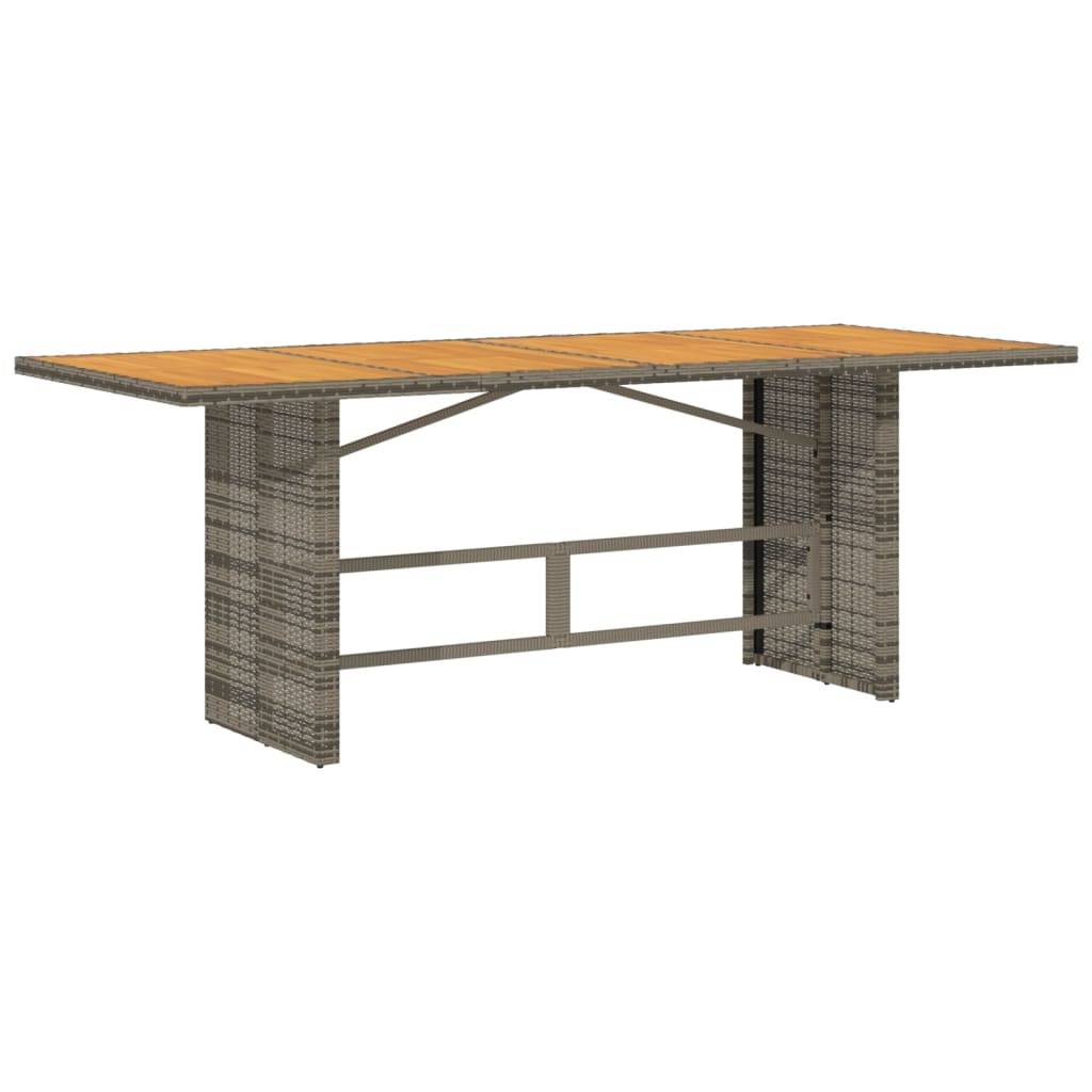 vidaXL 7-tlg. Garten-Essgruppe mit Kissen Beige Poly Rattan