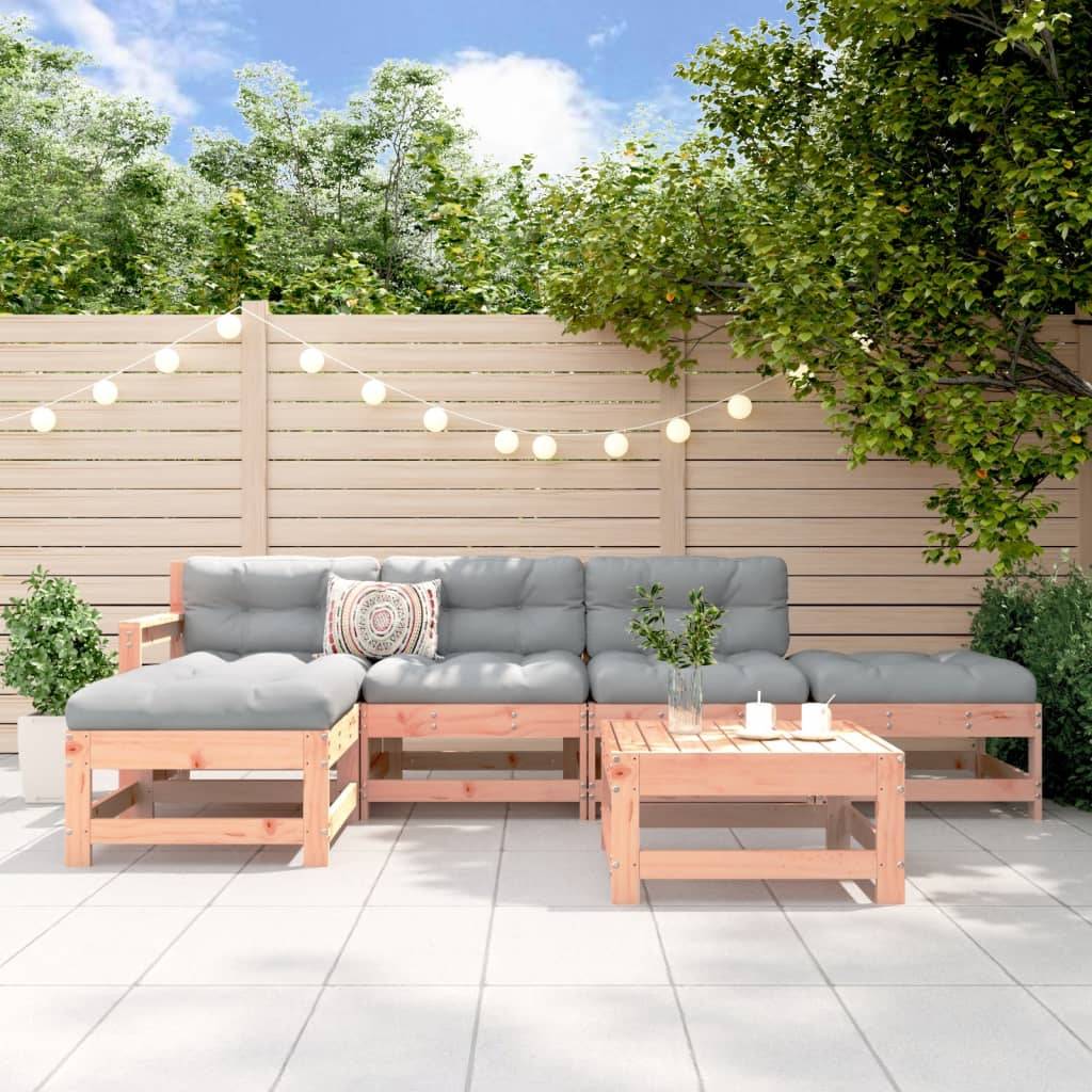 vidaXL 6-tlg. Garten-Lounge-Set Massivholz Douglasie