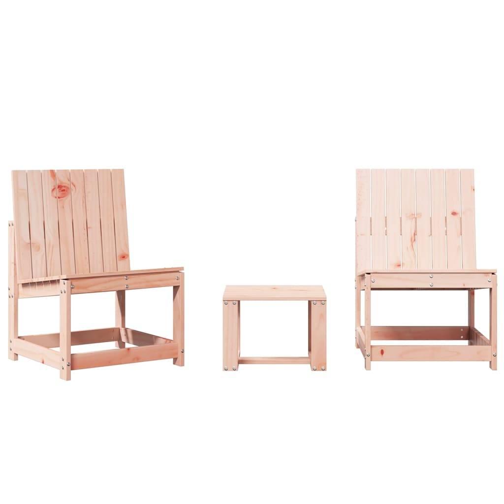 vidaXL 3-tlg. Garten-Lounge-Set Massivholz Douglasie