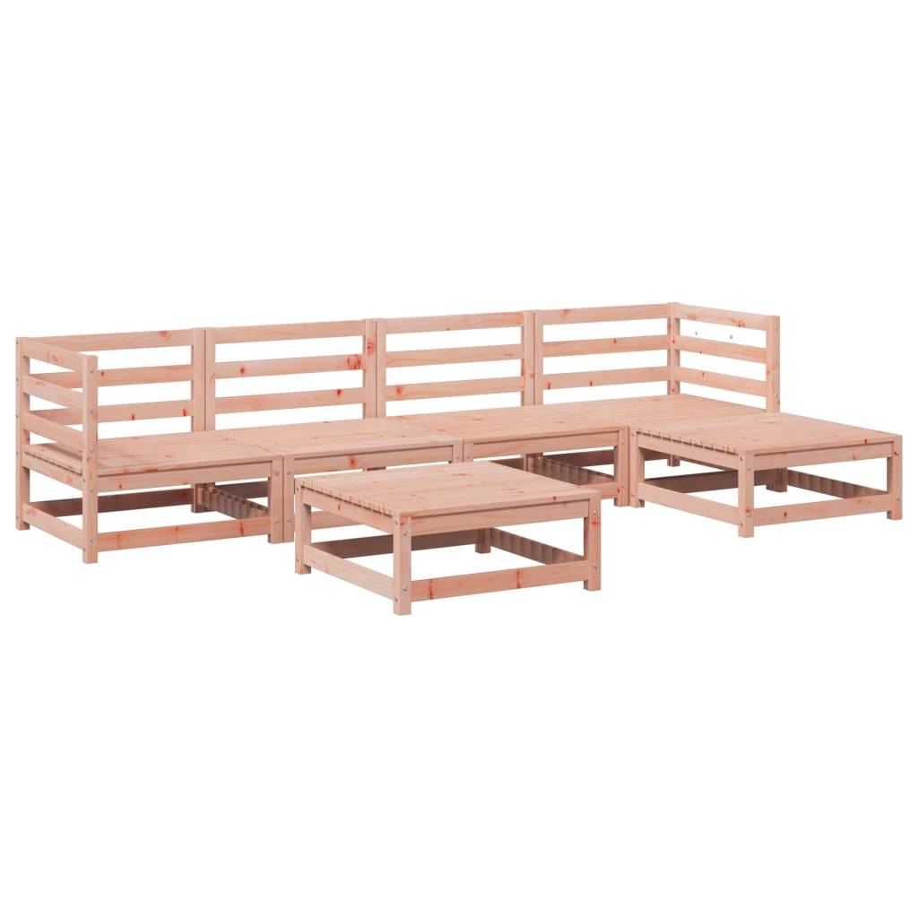 vidaXL 6-tlg. Garten-Sofagarnitur Massivholz Douglasie