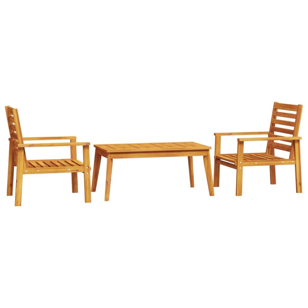 vidaXL 3-tlg. Garten-Lounge-Set Massivholz Akazie
