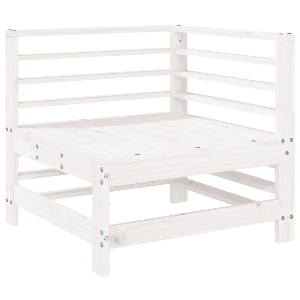 vidaXL 6-tlg. Garten-Lounge-Set Weiß Massivholz Kiefer