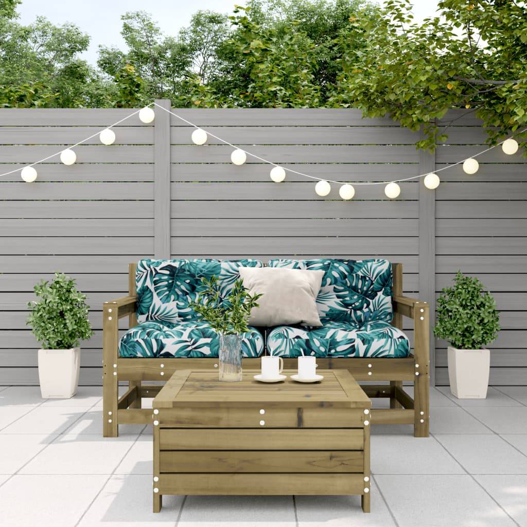 vidaXL 3-tlg. Garten-Lounge-Set mit Kissen Kiefernholz Imprägniert