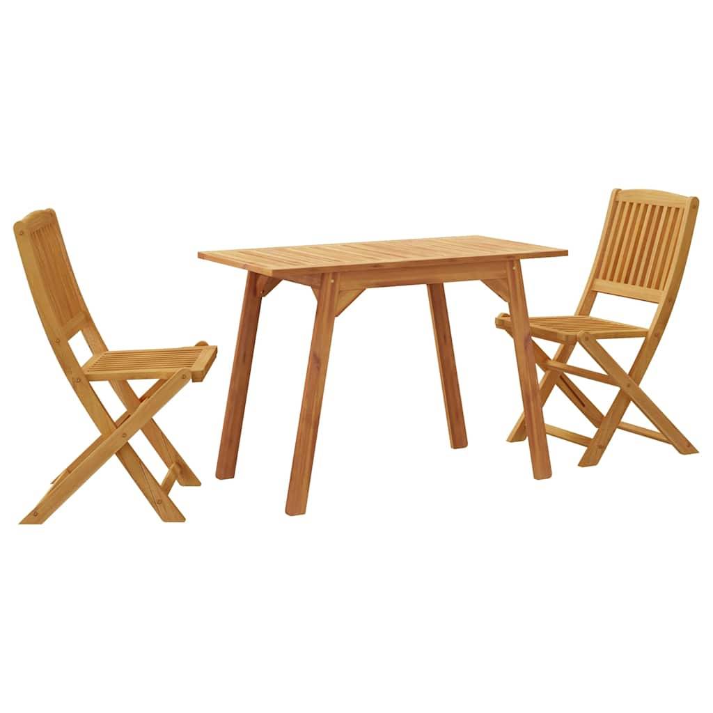 vidaXL 3-tlg. Balkon-Set Massivholz Akazie