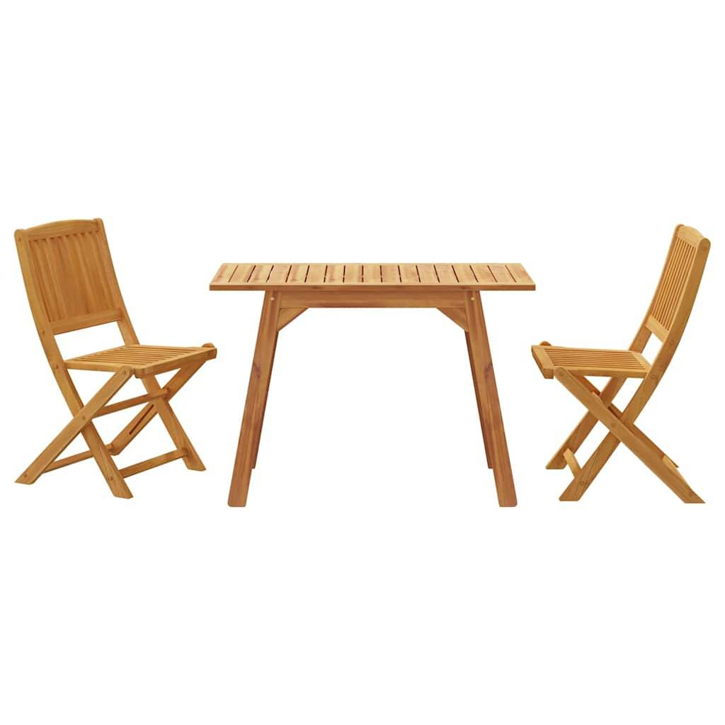vidaXL 3-tlg. Balkon-Set Massivholz Akazie