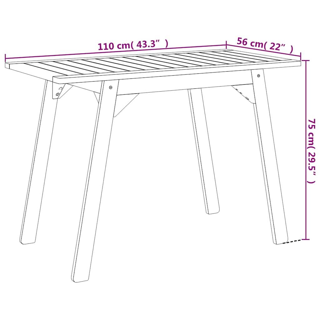 vidaXL 3-tlg. Balkon-Set Massivholz Akazie