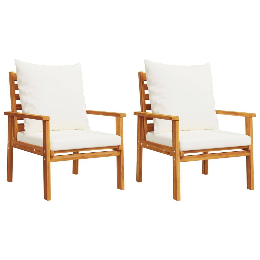 vidaXL 4-tlg. Garten-Lounge-Set mit Kissen Massivholz Akazie
