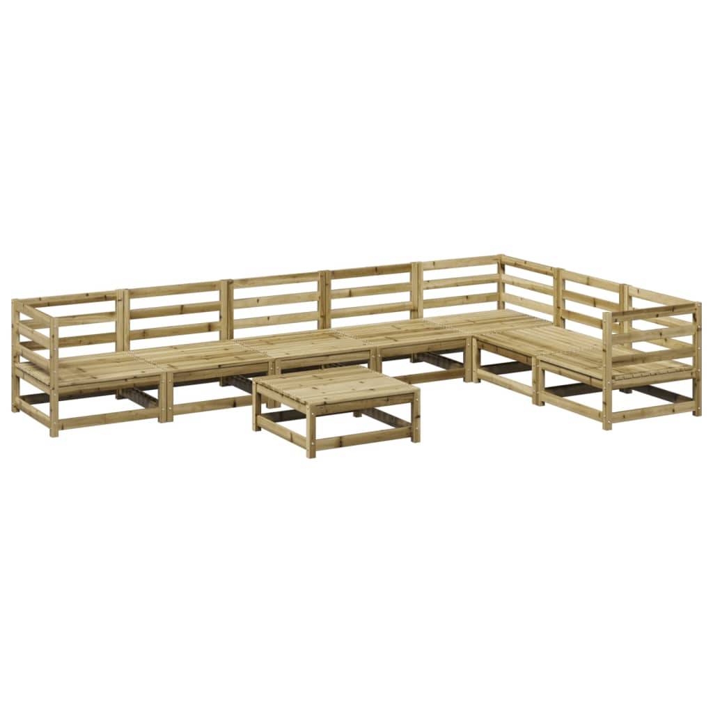 vidaXL 8-tlg. Garten-Sofagarnitur Kiefernholz Imprägniert
