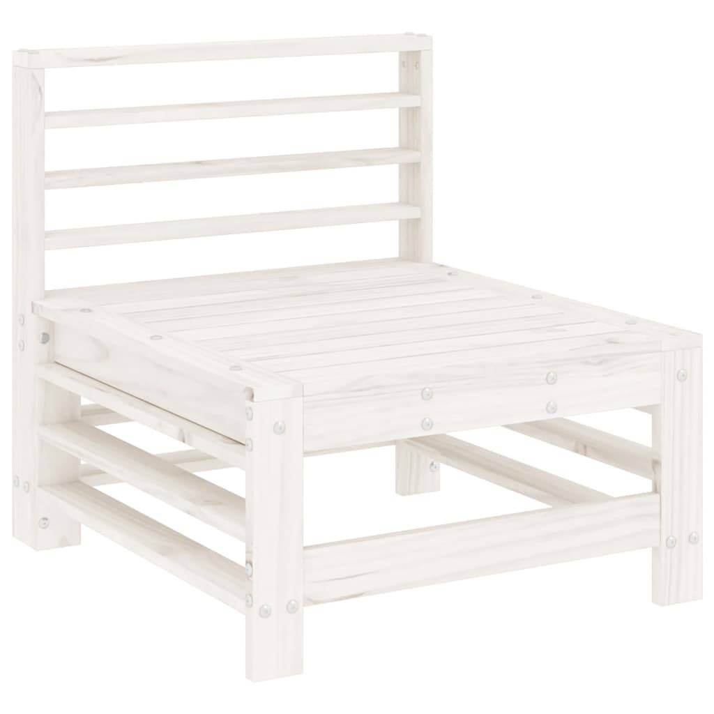 vidaXL 6-tlg. Garten-Lounge-Set Weiß Massivholz Kiefer