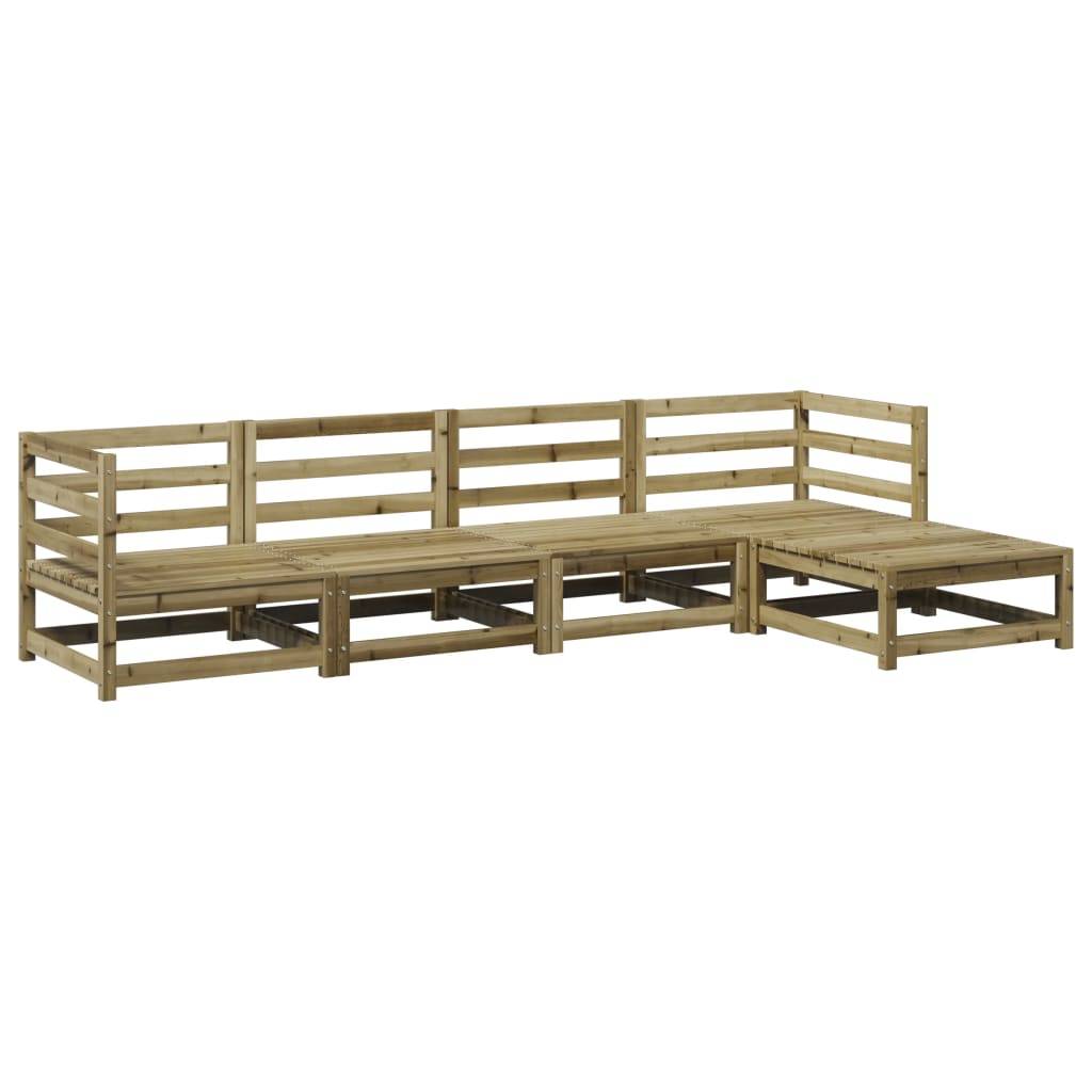 vidaXL 5-tlg. Garten-Sofagarnitur Kiefernholz Imprägniert