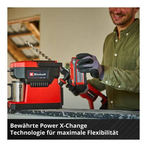 EINHELL TE-CF 18 Li-Solo - Akku-Kaffeemaschine (18V Power X-Change | Filer & Pad | Wasserbehälter 240 ml | inkl.