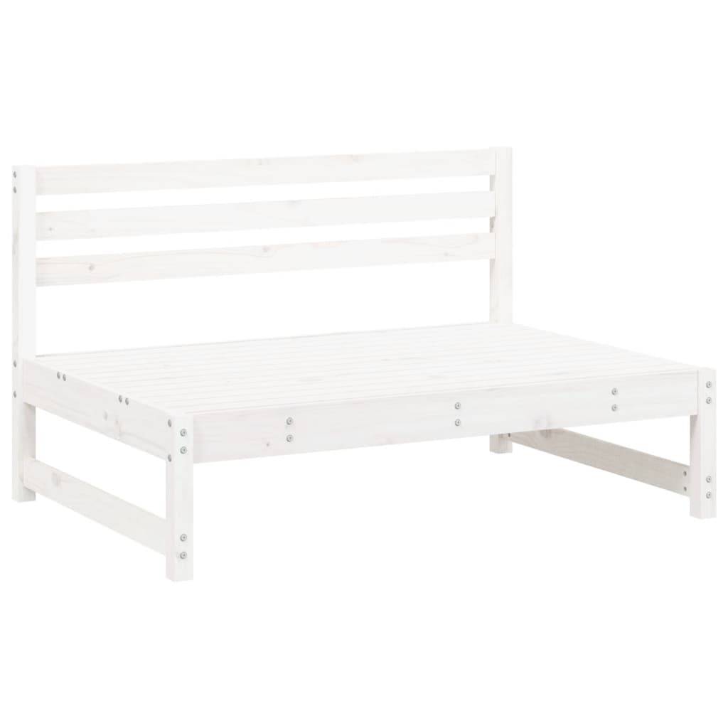 vidaXL 2-tlg. Garten-Lounge-Set Weiß Massivholz Kiefer