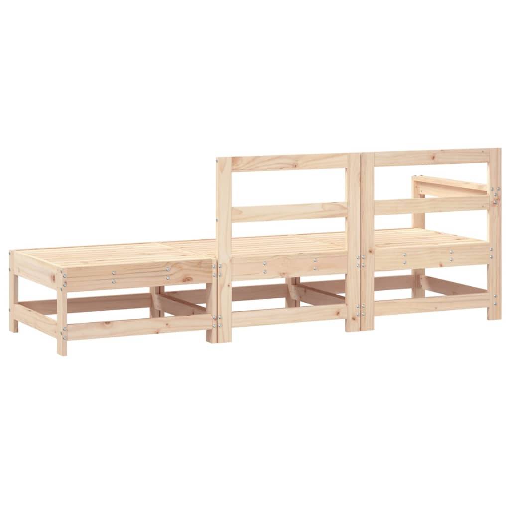vidaXL 3-tlg. Garten-Lounge-Set Massivholz Kiefer