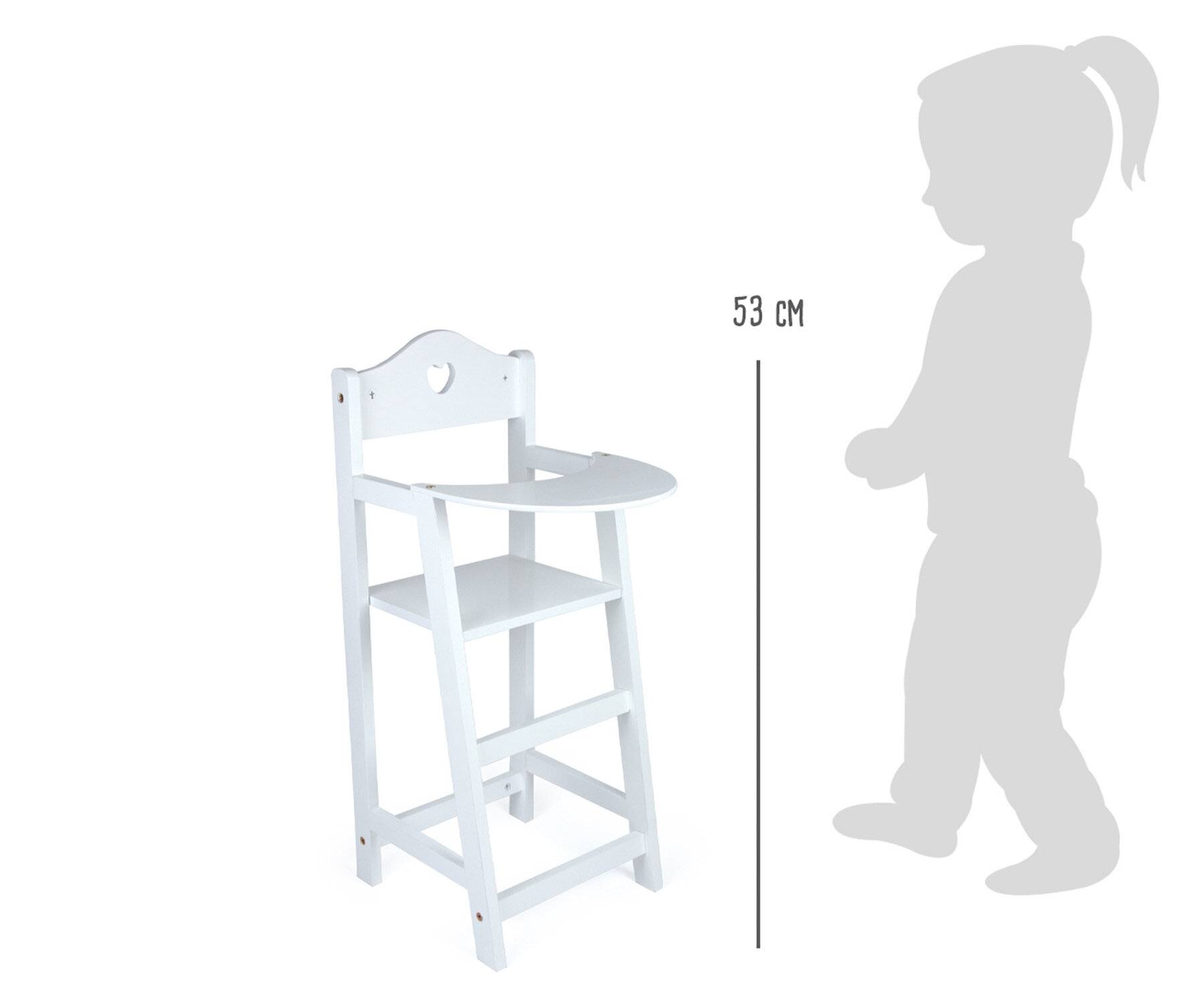 Small Foot High Doll Chair White