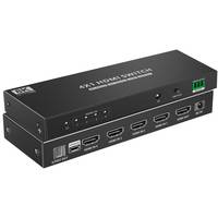 EFB ELEKTRONIK - Techly 4x1 HDMI 2.1 8K 3D Switch mit optischen SPDIF - RS-232 - HDMI-Ausgang