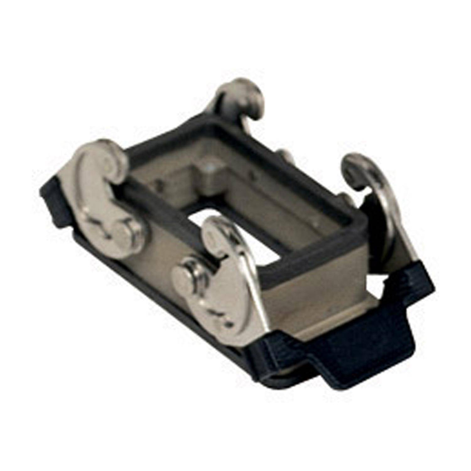 Ein schwarzes Kunststoffrohrfitting mit einer Gewindeverbindung auf der linken Seite und einer gerippten Oberfläche.