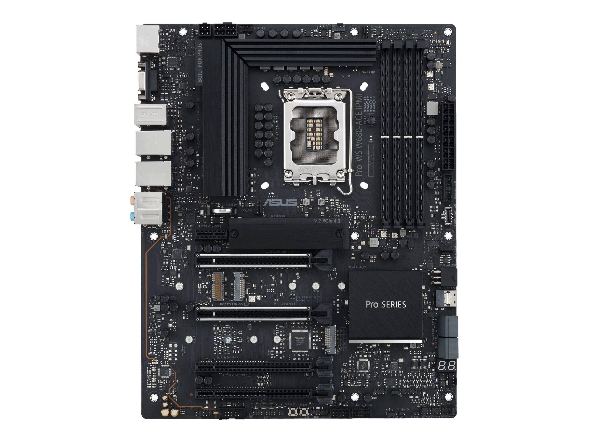 ASUS Pro WS W680-ACE IPMI - Motherboard - ATX - LGA1700-Sockel - W680 Chipsatz - USB 3.2 Gen 1, USB 3.2 Gen 2, USB-C 3.2