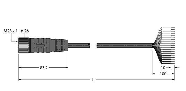 Turck Zuleitung für Mehrfach CKM19-19-35/TXL