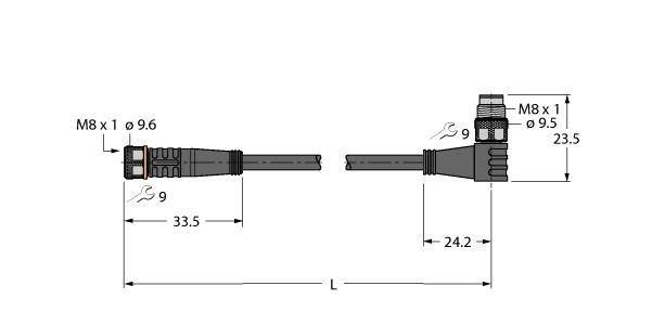 Turck Aktuator-Sens.-Versorg.Ltg PKG4M-0.6-PSW4M/TEL