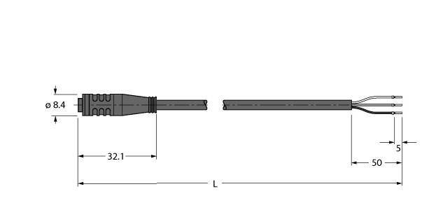 Turck Aktuator- u. Sensorleitung PKG3S-5/TEG