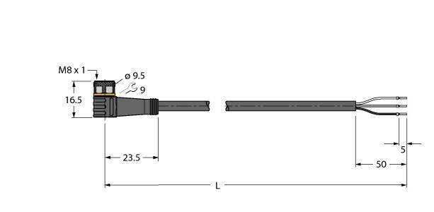 Turck Aktuator- u. Sensorleitung PKW3M-3/TXG