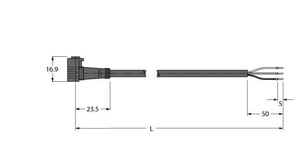 Turck Aktuator- u. Sensorleitung PKW3Z-6/TXL