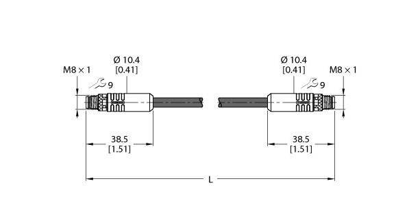 Turck Verbindungsleitung PSGS4MPSGS4M4422-25M