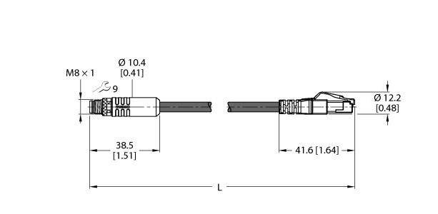 Turck Leitung PSGS4MRJ45S4422-0.6M