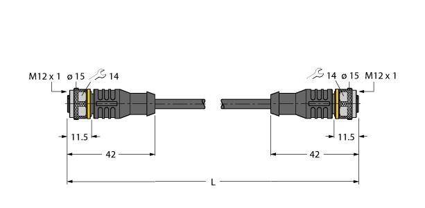 Turck Aktuator- u. Sensorleitung RKC4.4T-6RKC4.4T/TXL