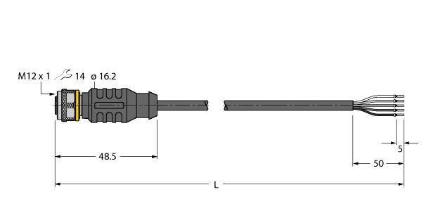 Turck Aktuator- u. Sensorleitung RKC4.5T-P7X2-6/TEL