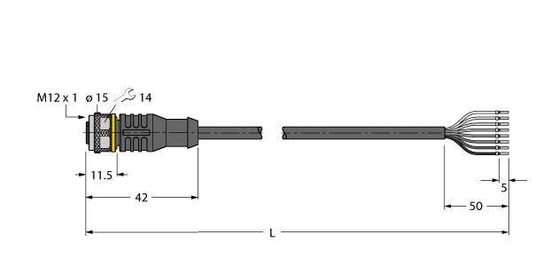 Turck Aktuator- u. Sensorleitung RKC8.800T-1.5/TXL