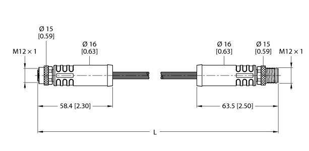Turck Versorgungsleitung RKP44PLA3RSP44PLATXL