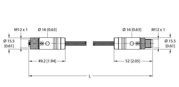 Turck Versorgungsleitung RKS46PSB9RSS46PSBTXL