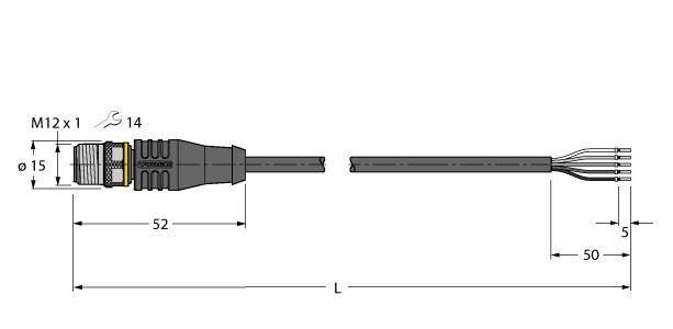 Turck Aktuator- u. Sensorleitung RSS5.501T-10/TXL