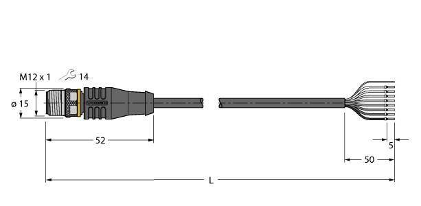 Turck Aktuator- u. Sensorleitung RSS8T-5/TXG